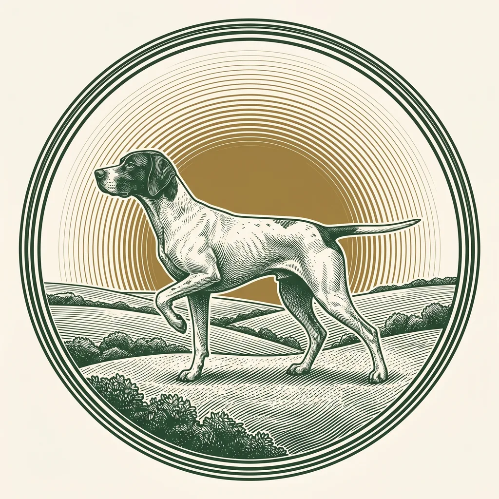 The Rover, on point — an estate-seal engraving